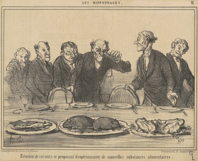 Akademisyenlerin buluşması... by Honoré Daumier