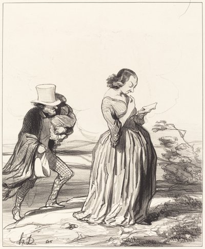Saperlotte!... isterdim ki... karım bitirmişti... by Honoré Daumier