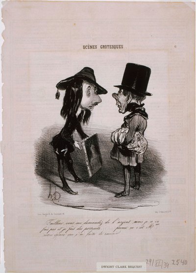 Grotesk Sahneler - Terzi ... Bunu al by Honoré Daumier