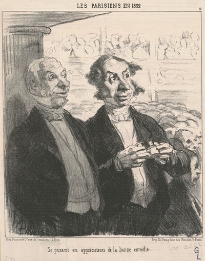 takdir eden biri olarak poz vermek by Honoré Daumier