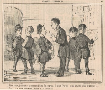 İstersen sana iki yüz bilye alırım... by Honoré Daumier