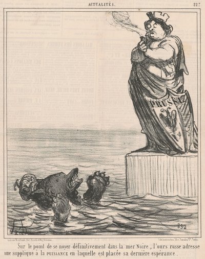 Boğulmak üzere... by Honoré Daumier