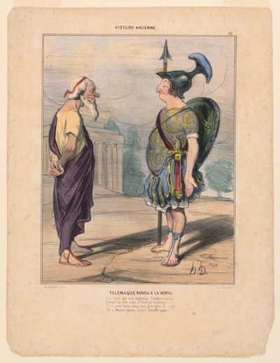 Telemakhos Erdeme Döndü by Honoré Daumier
