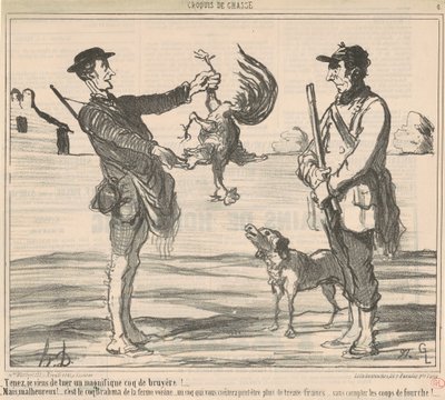 Burada, az önce muhteşem bir... by Honoré Daumier