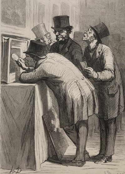 Müzayede Odası: Amatör. by Honoré Daumier
