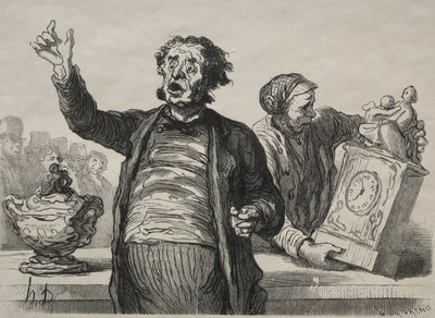Müzayede Odası: The Town Crier. by Honoré Daumier