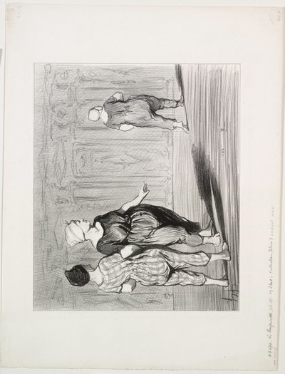 Yıkananlar, levha 15: Yine onun, güzel bir moda, Madam Coquardeau! by Honoré Daumier