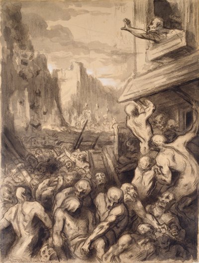 Bir Şehrin Yıkımı, 19. yüzyıl ortası by Honoré Daumier