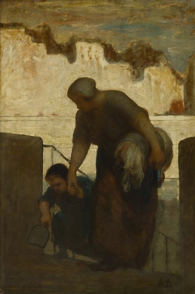 Çamaşırcı, yaklaşık 1863 by Honoré Daumier
