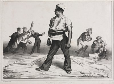 Aylık Dernek (levha 20): Buna karışmayın! by Honoré Daumier