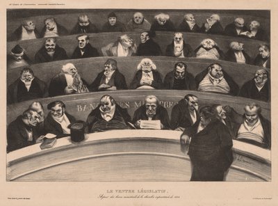 Aylık Dernek levhası 18: Yasama Göbeği, 1834. by Honoré Daumier