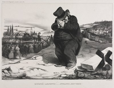 Aylık İlişkilendirme levhası 22: Başarısız Lafayette! Sana İyi Hizmet Eder, Eski Dostum!, 1834. by Honoré Daumier