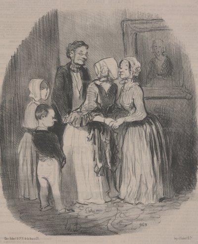 Rabourdin Teyzeye Zorunlu Yeni Yıl Ziyareti by Honoré Daumier