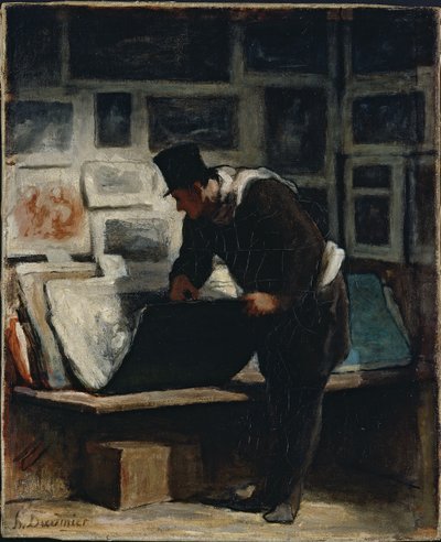 Baskı Koleksiyoncusu by Honoré Daumier