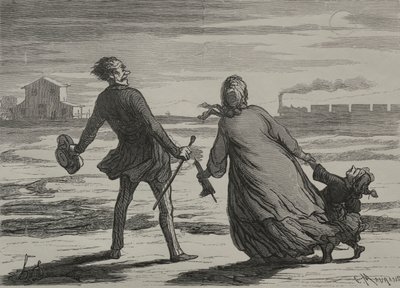 Demiryolu: Çok Geç. by Honoré Daumier