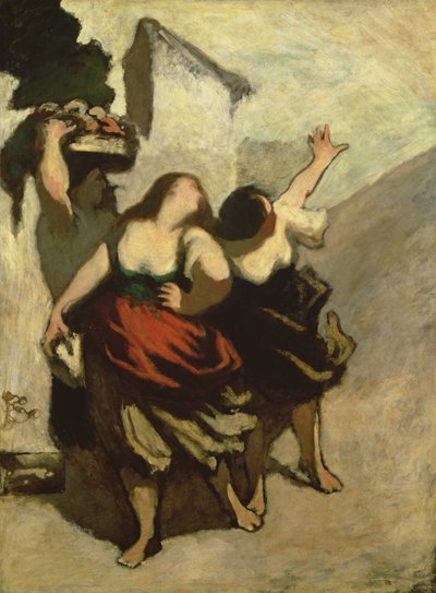 Ribalds (Değirmencilerin Kızları) by Honoré Daumier