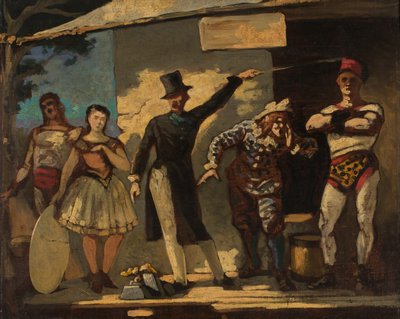 Saltimbanques, 1860 ve 1865 Arası. by Honoré Daumier