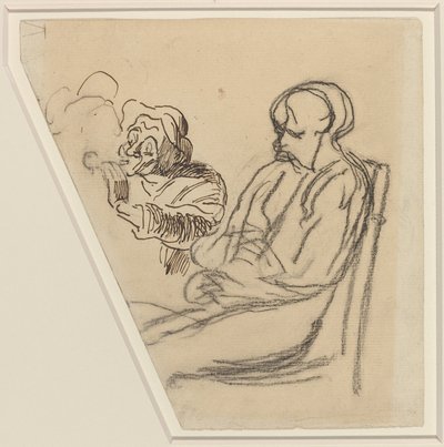 sigara içen by Honoré Daumier