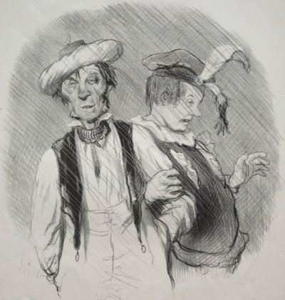 Hayatın güzel günleri, levha 18: Mardi Gras, 1844. by Honoré Daumier