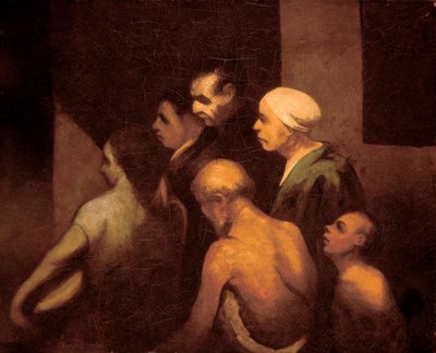 "Dilenciler" tablosu Honore Daumier (1808-1879), c.1843 by Honoré Daumier