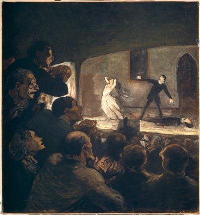 Drama, yaklaşık 1860 (tuval üzerine yağlı boya) by Honoré Daumier