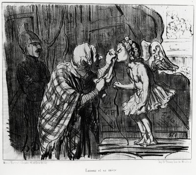 Tiyatro skeci: aşk ve anne. Illustration d