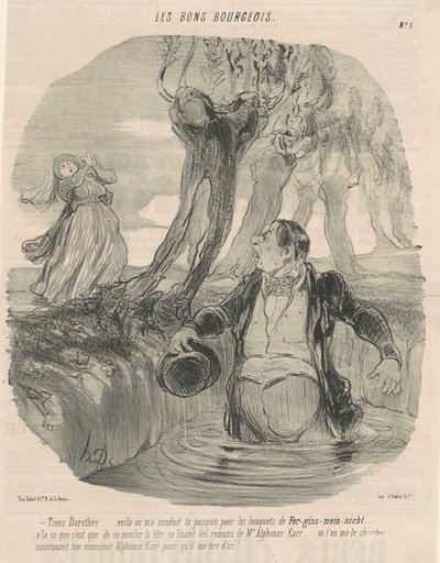 Hey Dorothée... İşte yönlendirildiğim yer... by Honoré Daumier