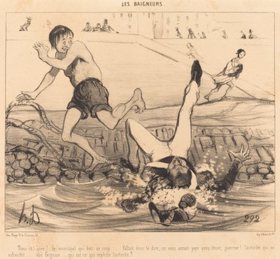 İşte senin fikrin! Bir shot içen belediye... by Honoré Daumier
