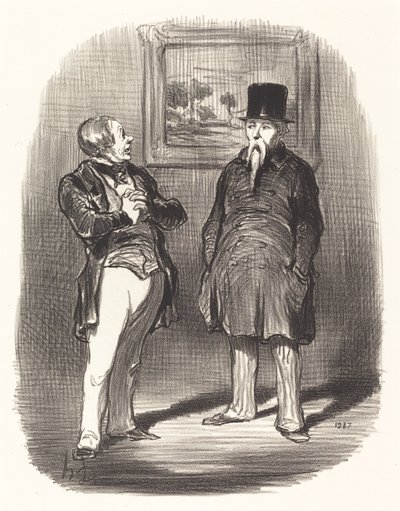 Bekle... seni tanıyamadım... by Honoré Daumier