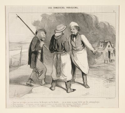 Burada! Issız bir ada keşfettiğimizi düşünen ben by Honoré Daumier