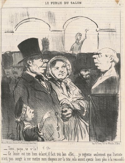 İşte baba, işte buradasın! ... by Honoré Daumier