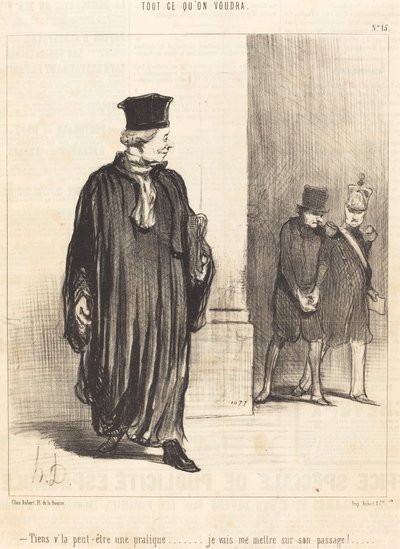 Burada, belki bir uygulama by Honoré Daumier