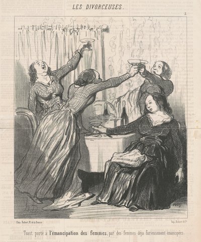 Kadınların kurtuluşu için yetiştirilen tost... by Honoré Daumier