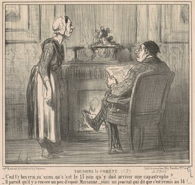her zaman kuyruklu yıldız by Honoré Daumier
