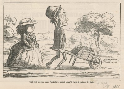 Tarımda her şey güllük gülistanlık değil... by Honoré Daumier