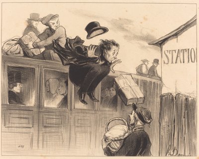 Otuz saniyelik istasyon by Honoré Daumier