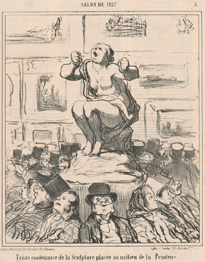Heykelin hüzünlü yüzü... by Honoré Daumier