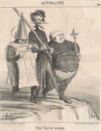 Üç Zavallı Kör İnsan by Honoré Daumier
