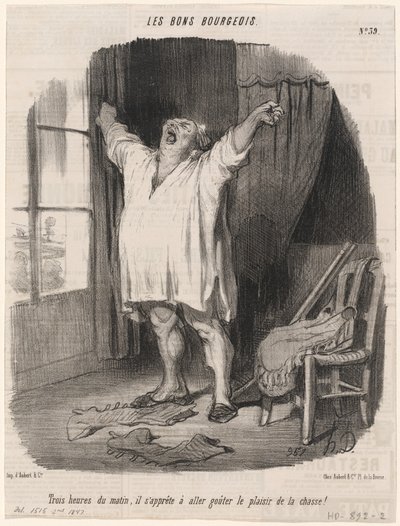 Sabahın üçü... by Honoré Daumier
