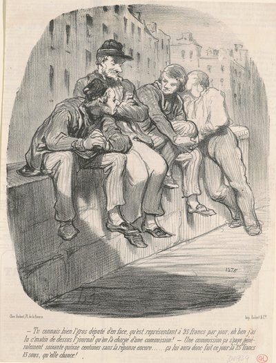Karşıdaki şişman milletvekilini iyi biliyorsun... by Honoré Daumier