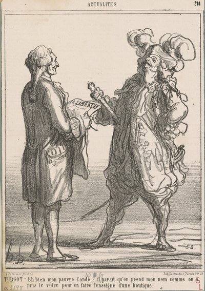 Turgot -- Peki benim zavallı mahkumum... by Honoré Daumier