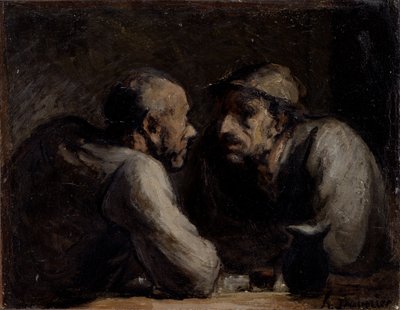 iki içici by Honoré Daumier