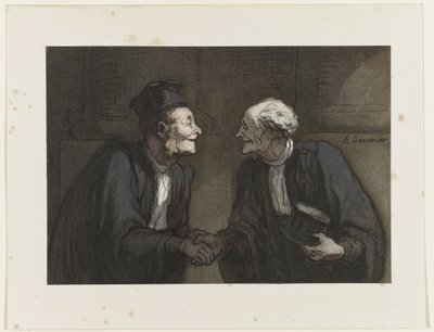El sıkışan İki Avukat, 1840 dolayları by Honoré Daumier
