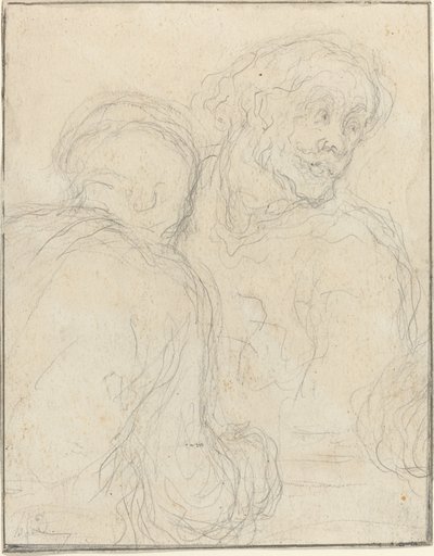 İki adam by Honoré Daumier