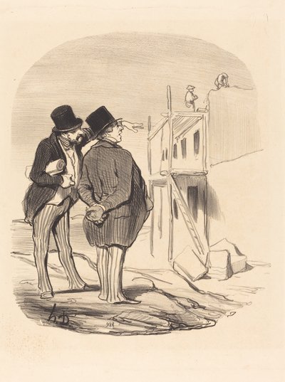 Harabeler Arasında İki Adam by Honoré Daumier