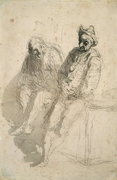 İki Saltimbank by Honoré Daumier