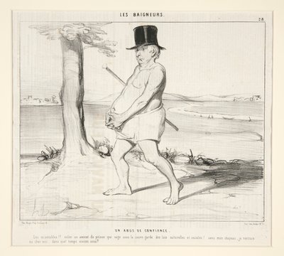 Güven ihlali. Berbat!! doğal ve toplumsal yasaların güvencesi altında yüzen bir avukatı cezaevinden soymak! by Honoré Daumier