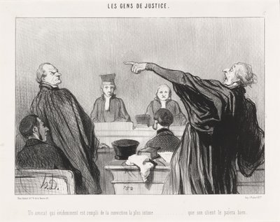Bir avukat... inançla dolu... samimi... by Honoré Daumier