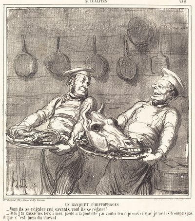 At yiyicilerin ziyafeti by Honoré Daumier