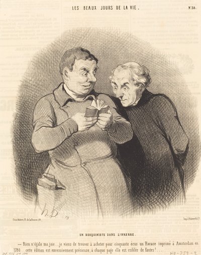 Sarhoş bir kitapçı by Honoré Daumier